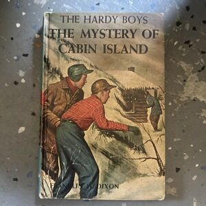 The Hardy Boys #8 Mystery of Cabin Island 1966 Grosset & Dunlap ~ Hardcover